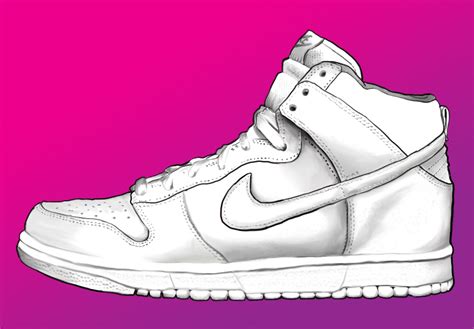 sketching nike shoes